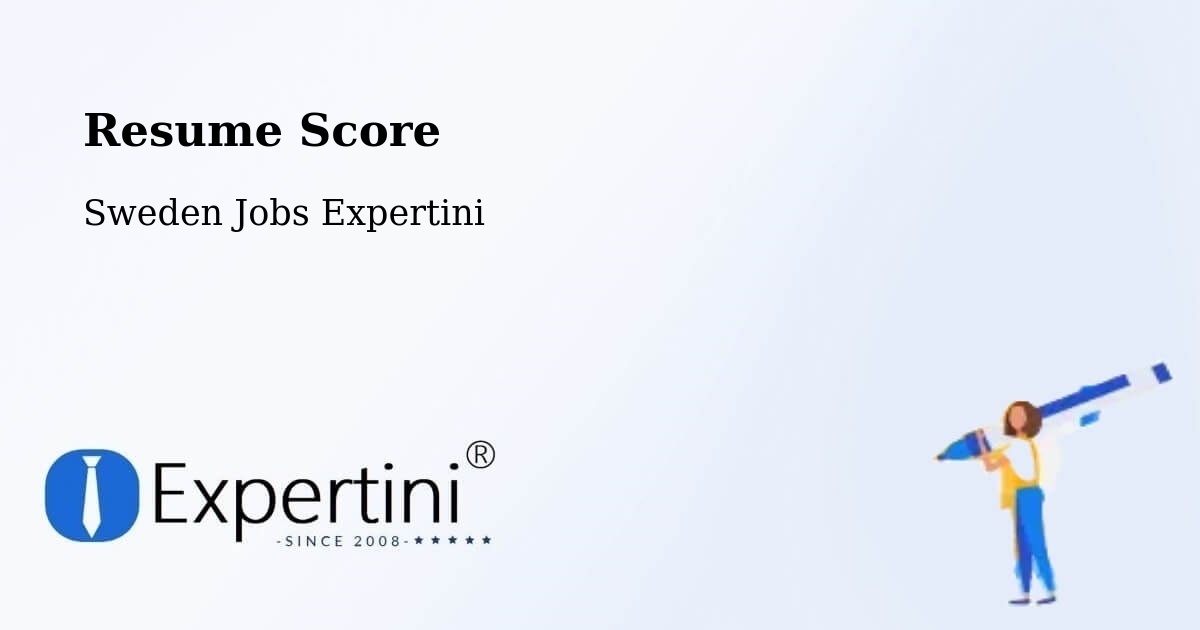 Resume Score & Job Description Match Tool – Visby - Sweden Jobs Expertini